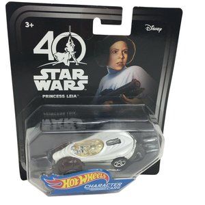 Hot Wheels Star Wars Character Car Princess Leia Die Cast 40th Anniversary New 2